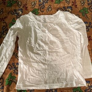 Carter's White Long Sleeve Crewneck Tee